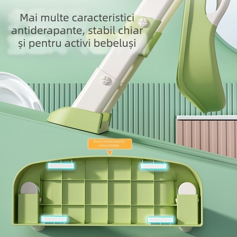 Scaun de toaletă pliabil pentru copii, cu trepte și brațe (material PP, origine Zhejiang, marcă Yutong, ambalare carton)