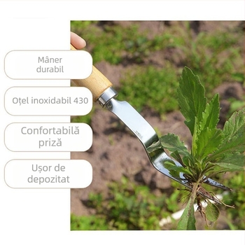 Lopată din oțel inoxidabil pentru grădină — unealtă pentru plivire, afânarea solului și transplantarea răsadurilor | Material: Oțel inoxidabil; Tip: Lopată; Aplicabil: Grădini, Grădinărit; Importat: Nu; Brand: Consultați Serviciul Clienți