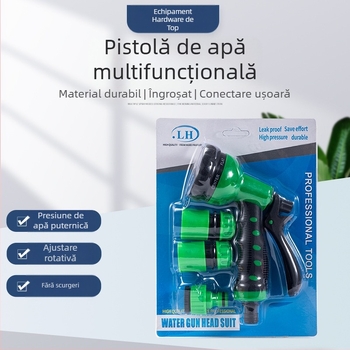 Set pistol de stropit Yihu, 7 funcții, pentru spălarea mașinii, udarea grădinii și curățarea podelei