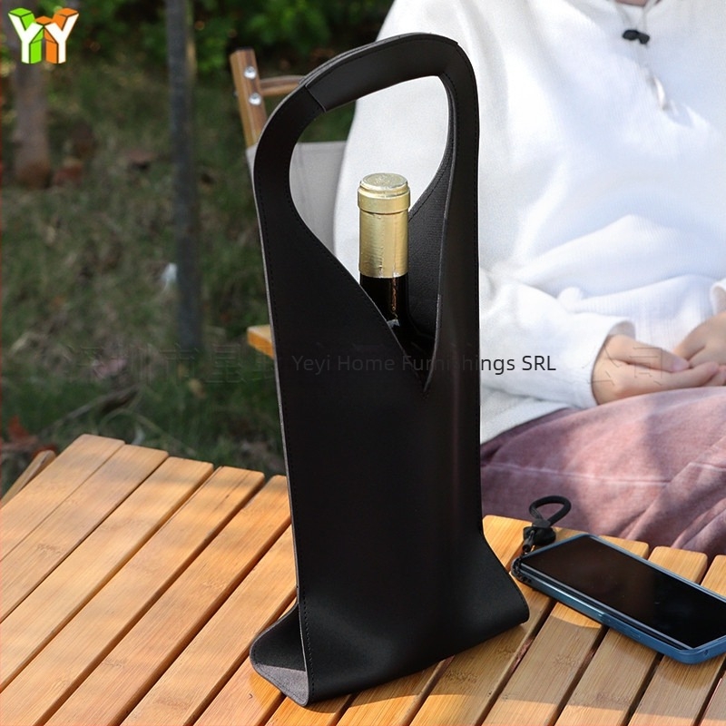 Geantă din piele pentru sticle de vin — imprimare gravură, geantă cadou, model HJPT-78515421, brand XY