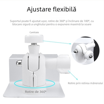 Suport montaj panouri solare pentru margine de acoperiș și burlan – bază din aliaj de aluminiu, finisaj rezistent la apă, greutate 119 g, Range