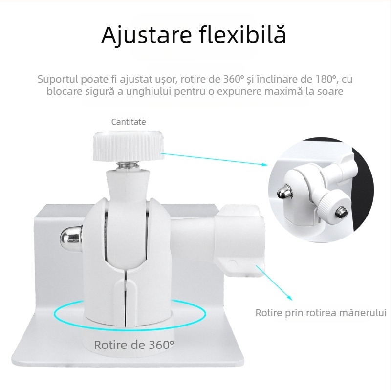 Suport montaj panouri solare pentru margine de acoperiș și burlan – bază din aliaj de aluminiu, finisaj rezistent la apă, greutate 119 g, Range