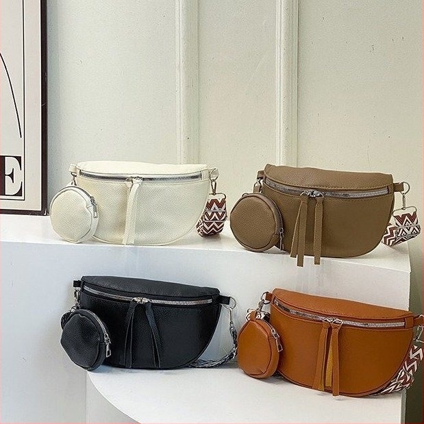 Geantă crossbody, simplitate urbană, material PU, formă orizontală pătrată, fermoar, căptușeală din nylon