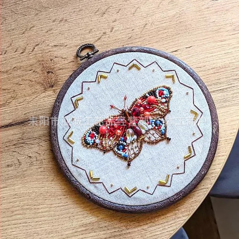 Kit de broderie cu mărgele: serie insecte, mărgele din orez, broderie cross-stitch, stil modern minimalist