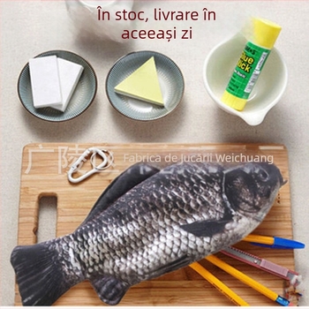 Penar din pluș în formă de pește, personalizabil, pluș scurt, umplutură PP bumbac, pentru vârsta 14+