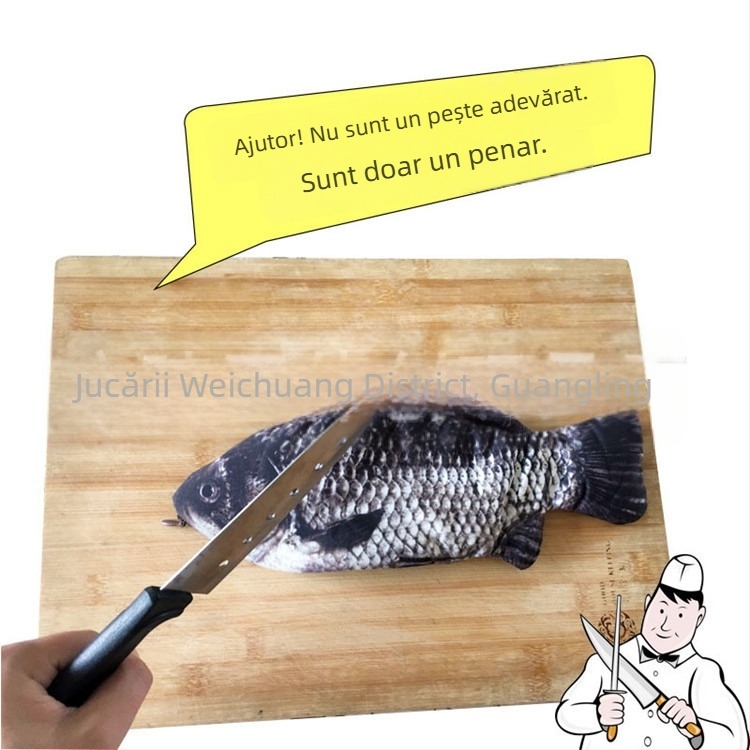 Penar din pluș în formă de pește, personalizabil, pluș scurt, umplutură PP bumbac, pentru vârsta 14+