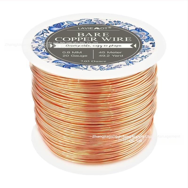 Sârmă de cupru pentru bijuterii – cupru pur, marca LAVIEMOT, 230 g