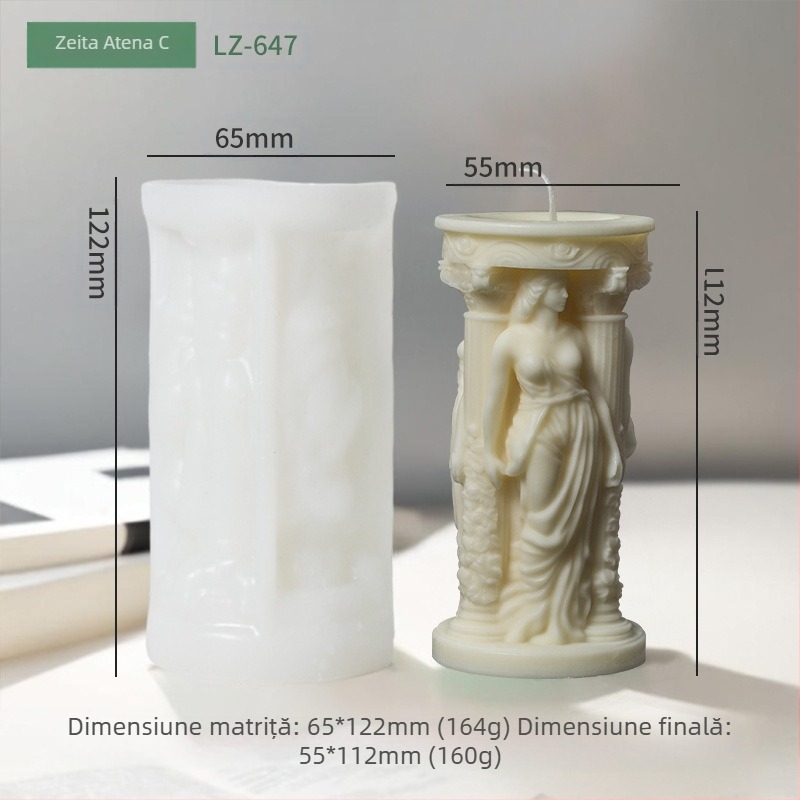 Formă de lumânări din silicon cu formă neregulată, pentru realizarea lumânărilor parfumate; aromoterapie, stil modern minimalist