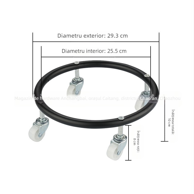 Raft de bucătărie multifuncțional cu roți – oțel inoxidabil, suport mobil pentru butelie de gaz