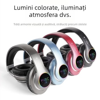 Căști sport wireless Bluetooth 5.0, montare pe cap, stereo, rază 10 m, autonomie >8 h