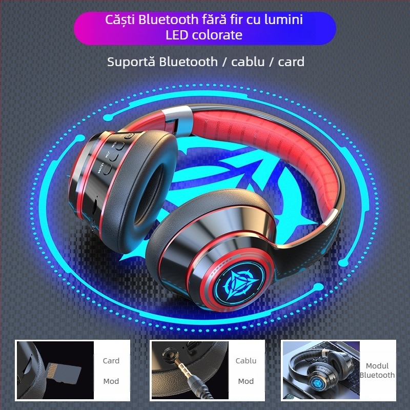 Căști wireless Bluetooth cu microfon, căști de gaming stereo, jack de 3,5 mm, pregătite pentru OEM