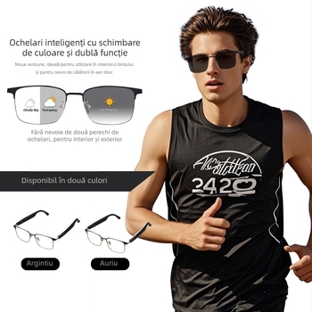 Ochelari Bluetooth inteligenți CC-GS06, baterie 110mAh, control tactil, rază de 10 m+, montare pe cap