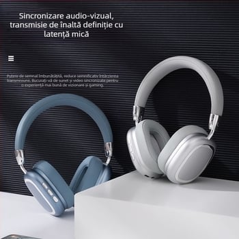 Căști over-ear Bluetooth cu bas puternic, Bluetooth 5.0, autonomie 4–8 ore, rază de 10 m, model B35