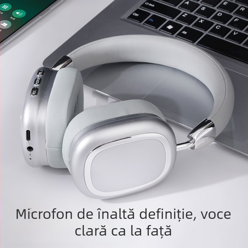 Căști over-ear Bluetooth cu bas puternic, Bluetooth 5.0, autonomie 4–8 ore, rază de 10 m, model B35