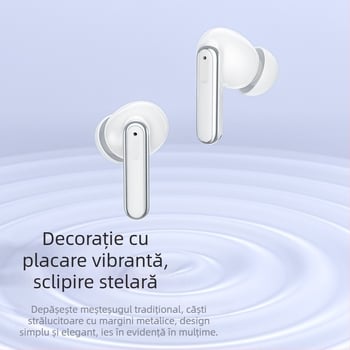 Căști True Wireless Bluetooth cu anulare ANC/ENC, afișaj digital, Bluetooth 5.3, rază de 10 m, IPX4 rezistente la apă