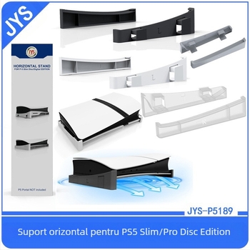 Suport orizontal pentru PS5 Slim și PS5 Pro — material ABS, 117 g, versiune simplă, pentru plasare orizontală, compatibil cu PS5 Slim/Pro