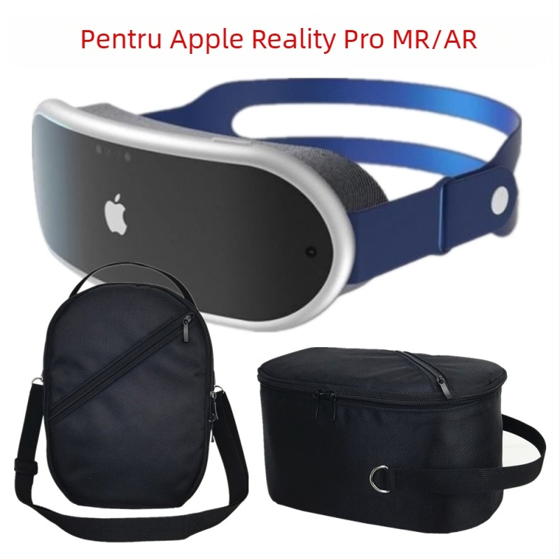 Geantă de stocare VR pentru Apple Vision Pro, material 1680D Oxford, compatibilă cu PSVR2, Meta Quest 2 și Quest Pro, greutate 0,32 kg