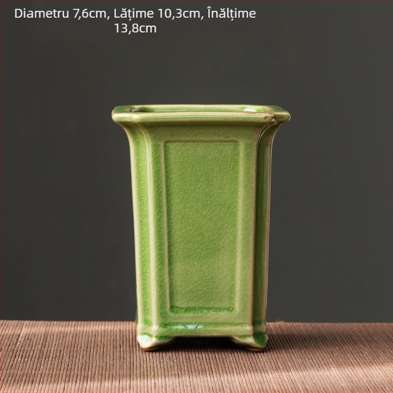 Ghiveci ceramic pentru orhidee și plante verzi, bonsai de birou, stil clasic, durabil