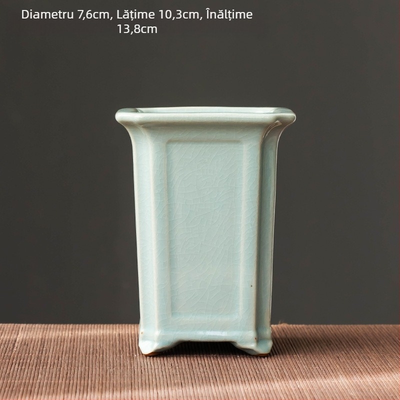 Ghiveci ceramic pentru orhidee și plante verzi, bonsai de birou, stil clasic, durabil