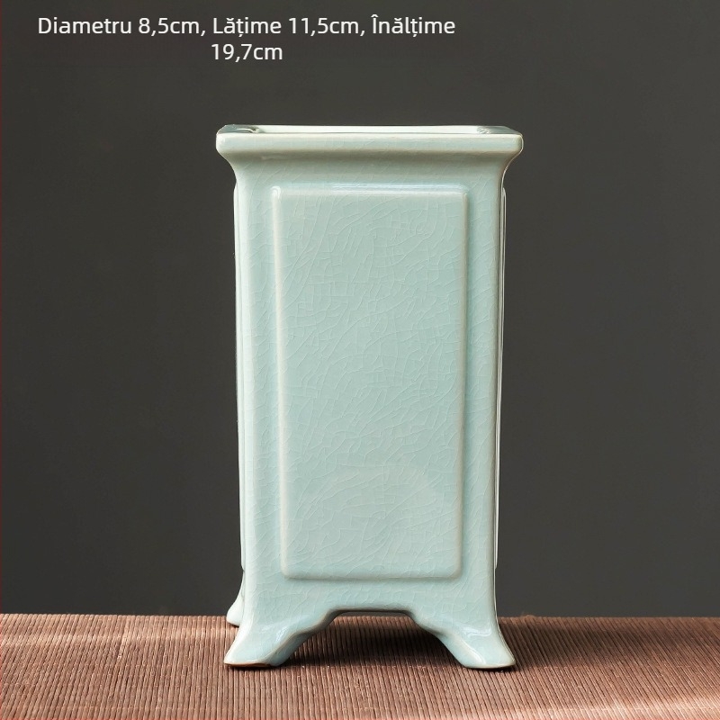 Ghiveci ceramic pentru orhidee și plante verzi, bonsai de birou, stil clasic, durabil