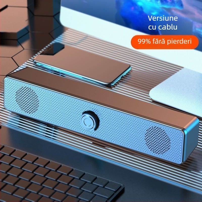 Boxe pentru PC cu Bluetooth, intrare USB, 2.0 stereo, 6W, alimentare 5V