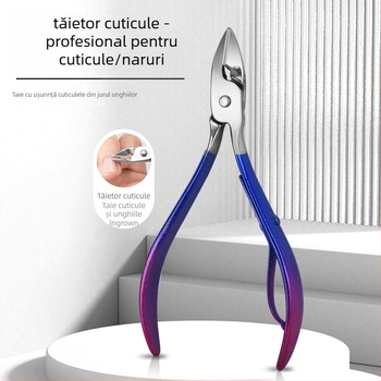Set de îngrijire a unghiilor, 18 piese cu finisaj gradient, include tăietor de unghii, pense pentru cuticule, tăietor de piele moartă și instrumente pentru pedicură; materiale: oțel inoxidabil + oțel carbon; marcă OEM; greutate 230 g