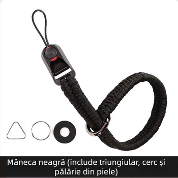 Curea de încheietură pentru cameră, tricotată manual, cu cataramă de eliberare rapidă, compatibilă DSLR și mirrorless, cu încărcare mare și protecție anti-pierdere