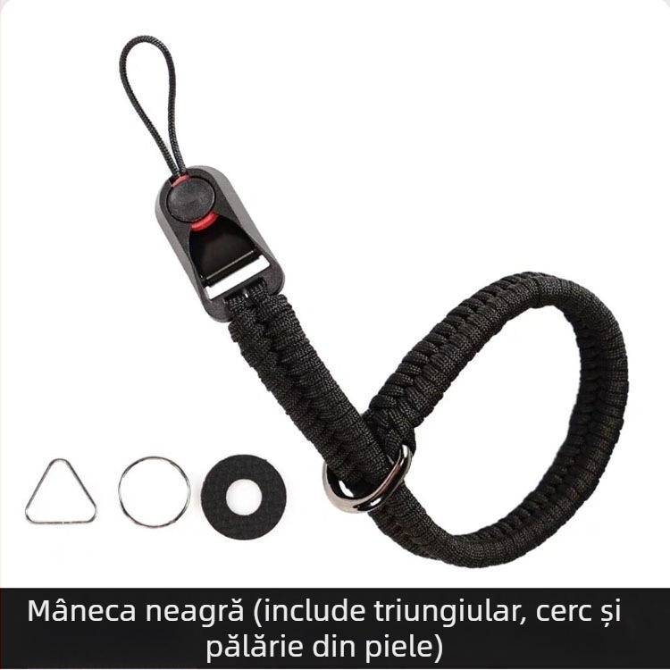 Curea de încheietură pentru cameră, tricotată manual, cu cataramă de eliberare rapidă, compatibilă DSLR și mirrorless, cu încărcare mare și protecție anti-pierdere