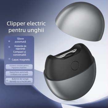 SENIE Tăietor electric de unghii – dispozitiv portabil de manichiură cu mecanism anti-prindere, pentru vârstnici și sugari, dinplastic + oțel inoxidabil