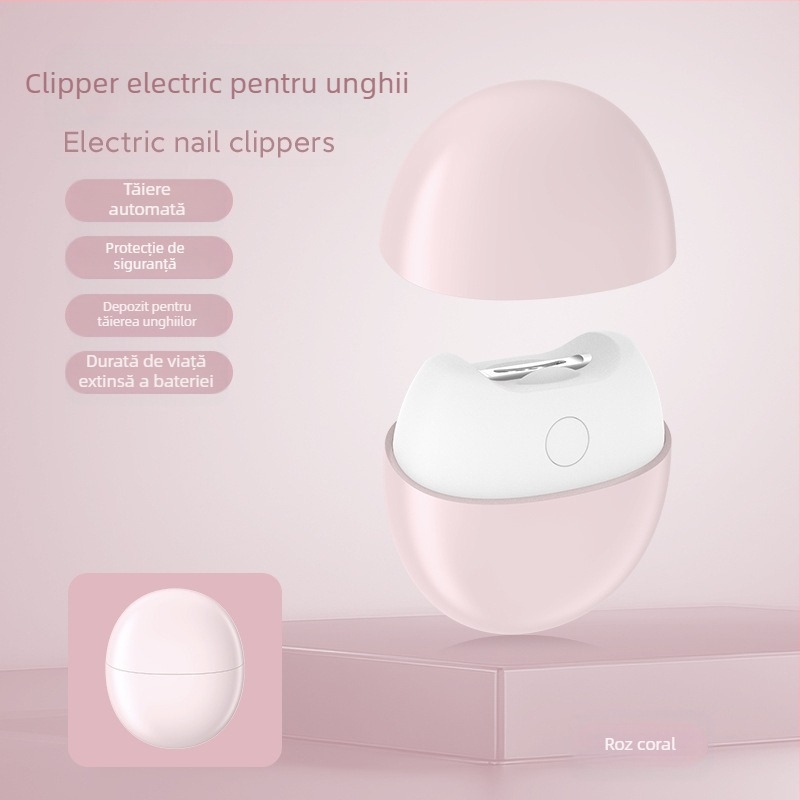 SENIE Tăietor electric de unghii – dispozitiv portabil de manichiură cu mecanism anti-prindere, pentru vârstnici și sugari, dinplastic + oțel inoxidabil