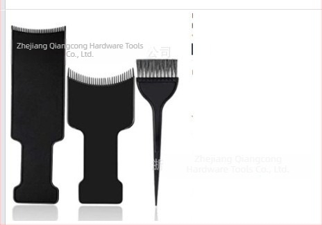 Set de colorare păr cu foarfecă plată și foarfecă de thinning (30 dinți), placă de colorare, pensulă, mănuși, dopuri pentru urechi și eșarfă; dinți 30, interval de thinning 25-30, greutate 350 g