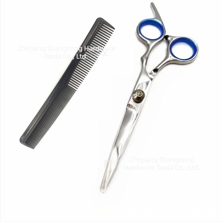 Set de colorare păr cu foarfecă plată și foarfecă de thinning (30 dinți), placă de colorare, pensulă, mănuși, dopuri pentru urechi și eșarfă; dinți 30, interval de thinning 25-30, greutate 350 g