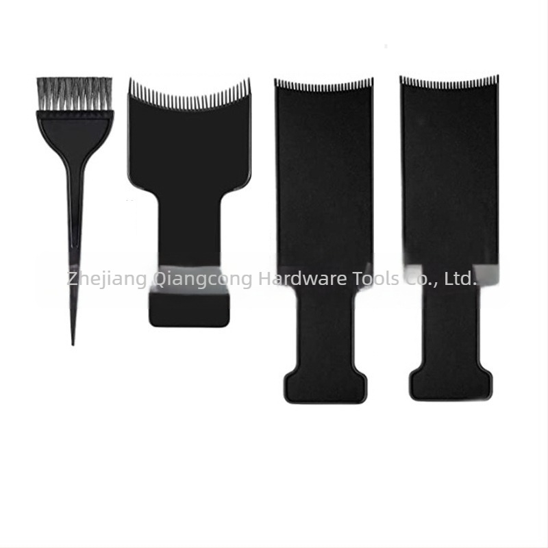 Set de colorare păr cu foarfecă plată și foarfecă de thinning (30 dinți), placă de colorare, pensulă, mănuși, dopuri pentru urechi și eșarfă; dinți 30, interval de thinning 25-30, greutate 350 g