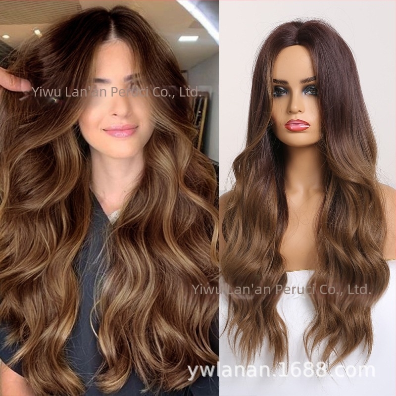 Perucă naturală, fibre rezistente la temperatură, model LC179, păr drept