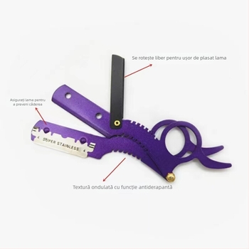NSP rasor manual pentru salon de coafură, oțel inoxidabil, design clasic, lamă 1 bucată, ambalaj 240 bucăți