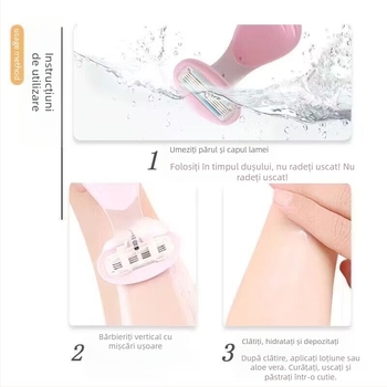 Dispozitiv manual de îndepărtare a părului pentru corp, destinat femeilor, pentru subraț, picioare, brațe și zone intime