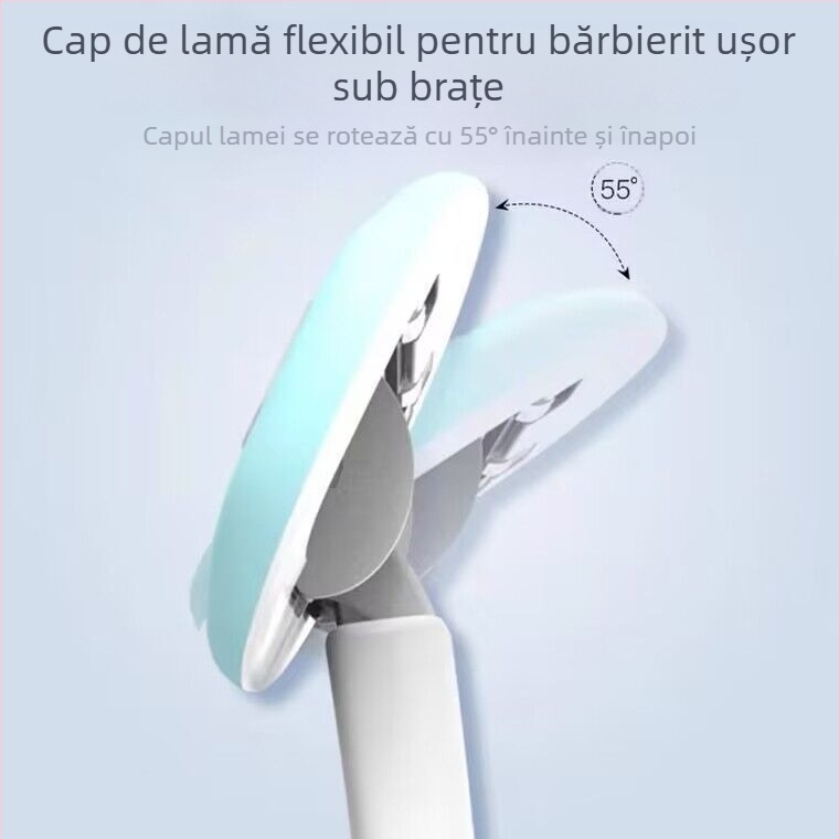 Dispozitiv manual de îndepărtare a părului pentru corp, destinat femeilor, pentru subraț, picioare, brațe și zone intime