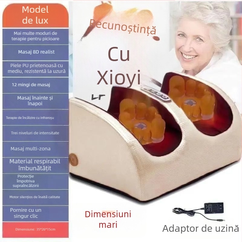 Tree rex masaj pentru picioare semiînfășurat – masaj electric cu frământare, compresie caldă, cronometru, control prin buton