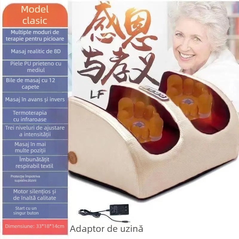 Tree rex masaj pentru picioare semiînfășurat – masaj electric cu frământare, compresie caldă, cronometru, control prin buton