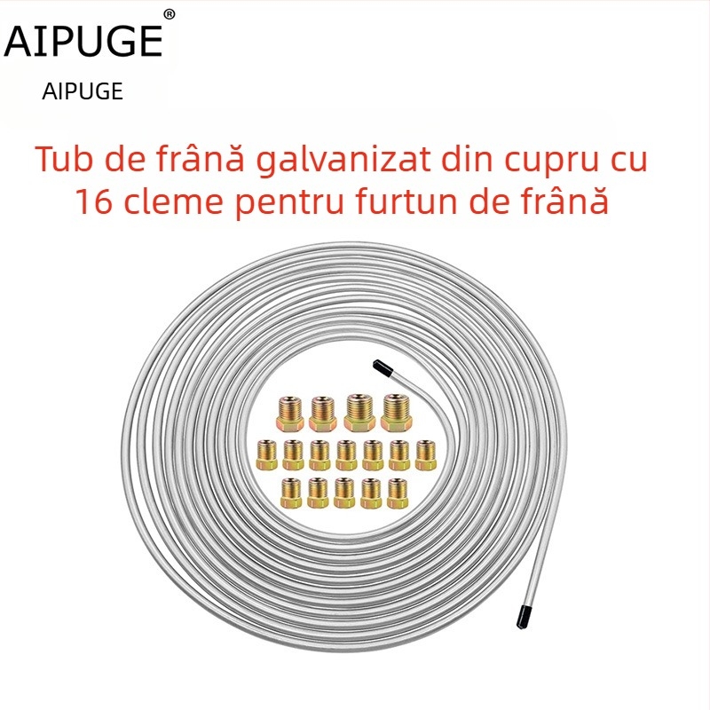 Conductă de frână auto din aliaj cu acoperire cu cupru-nichel; set cu 16 accesorii; procesare nepersonalizată
