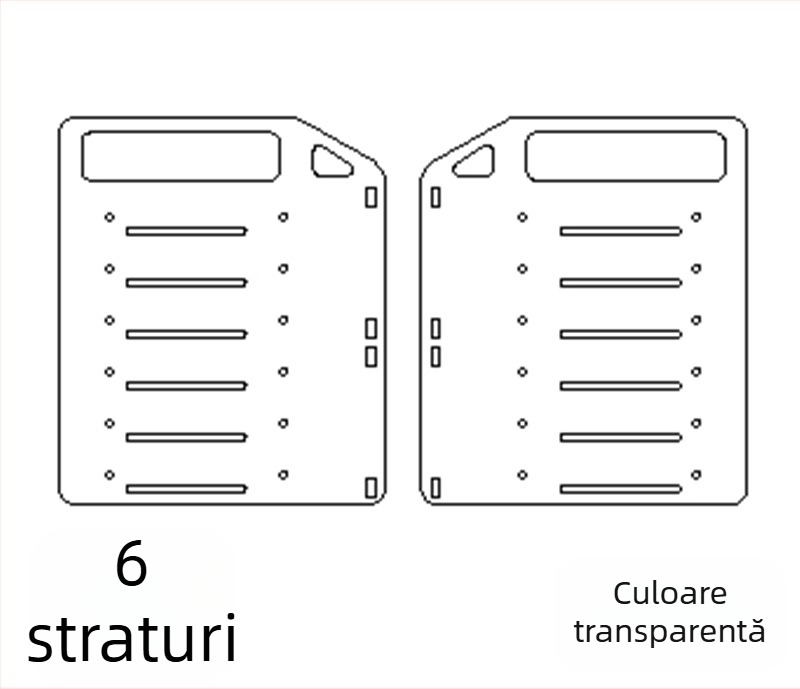 Rack acrilic pentru HDD extern, de birou, cu tavă