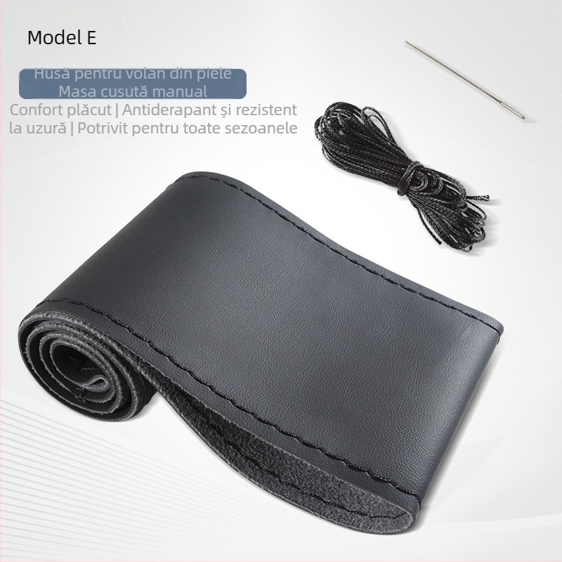 Acoperire volan: model 3D diamant, piele, cusut manual, potrivire universală, suprafață Marthapi