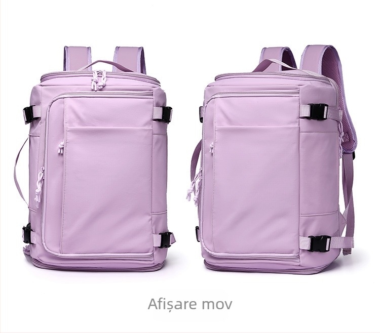 Rucsac casual de călătorie, capacitate 36–55 L, compartiment uscat/umed, buzunar separat pentru pantofi, compatibil cu laptop de 16 inch, material Oxford