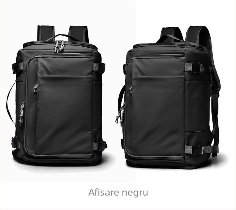Rucsac casual de călătorie, capacitate 36–55 L, compartiment uscat/umed, buzunar separat pentru pantofi, compatibil cu laptop de 16 inch, material Oxford