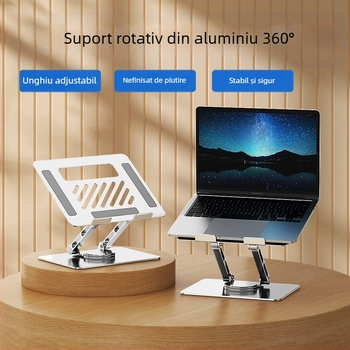 Suport pentru laptop și tabletă - rotativ, reglabil, pliabil, portabil, din aliaj de aluminiu