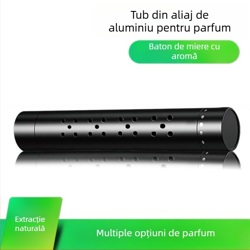 Aromatizor auto cu parfum Osmanthus, suport din aliaj de aluminiu, clemă pentru ieșirea aerului, durata parfumului peste 90 de zile, durată de viață 3 ani