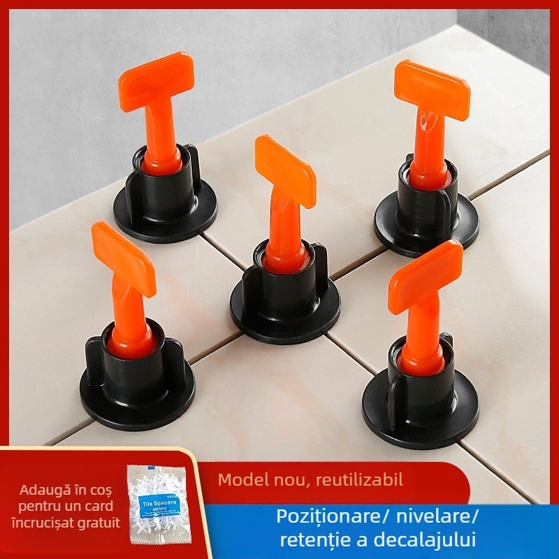 Nivelator de plăci, tip T, clips din plastic, dispozitiv de poziționare pentru montarea plăcilor de podea și de perete — Chuanxing