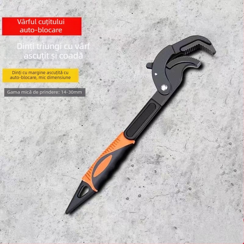 Cheie pentru țevi multifuncțională YCDIDM — oțel carbon înalt, 1300 g