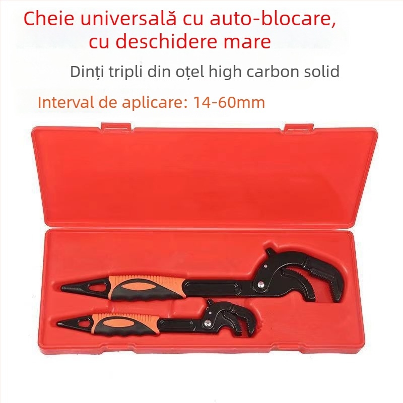 Cheie pentru țevi multifuncțională YCDIDM — oțel carbon înalt, 1300 g