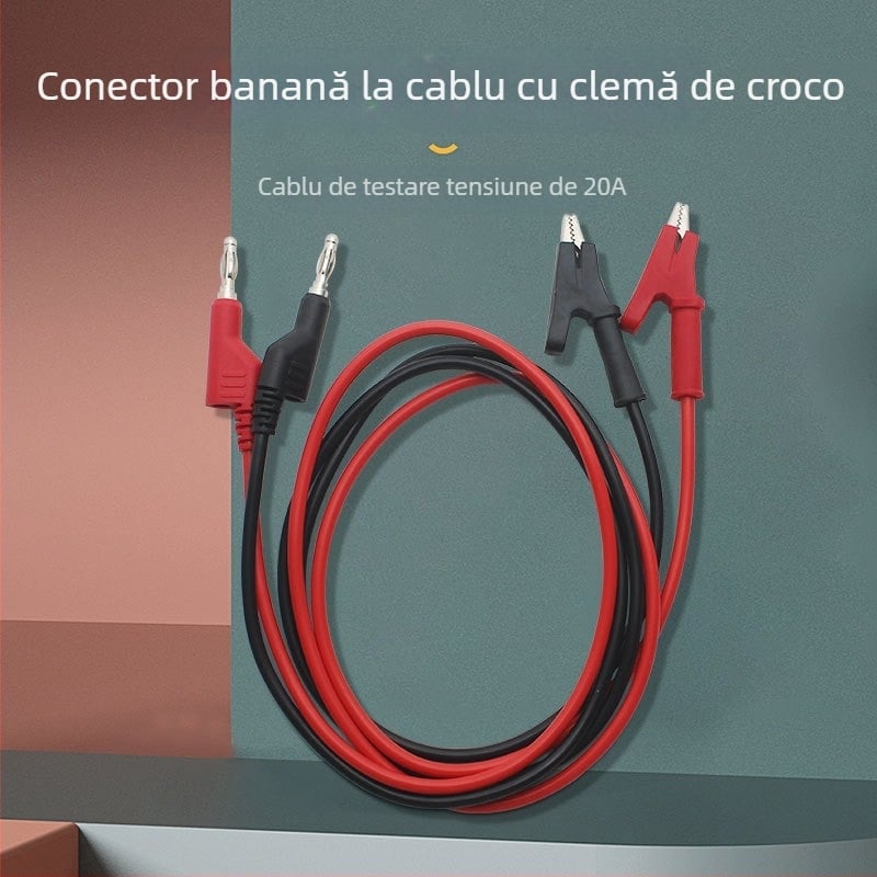 Linie de test pentru măsurător digital cu cleme cu două capete, PVC, brand Shengen Star, model Double-headed alligator clip line, greutate 113 g